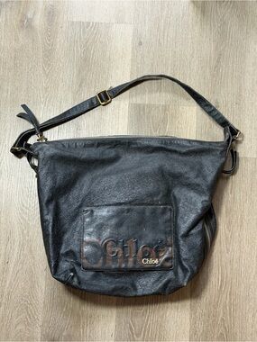 Chloe Eclipse Distressed Leather Shoulder Bag PROJECT